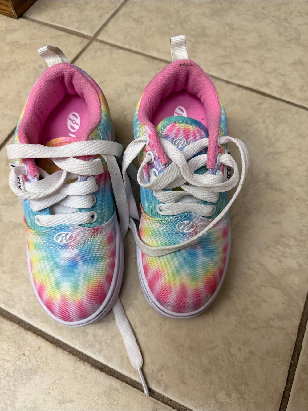 Heelys Kids Tie-Dye Lace-Up Sneakers - Pink Interior